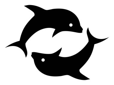 Raster Yunus Çifti Düz Simge İllüstrasyonu