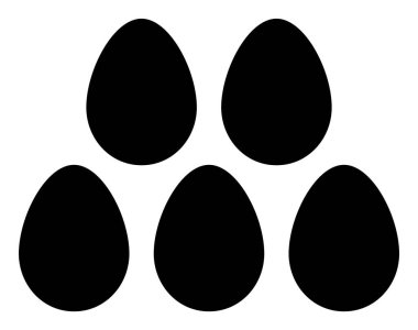 Raster Yumurta Düz Simge İllüstrasyonu