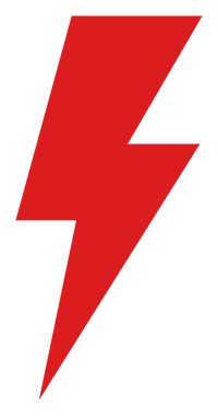 Raster Elektrik Gücü Düz Simgesi Kalıbı