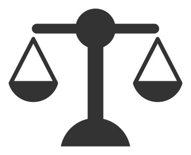 Raster Dengesi Ağırlık Düz Simge Simgesi