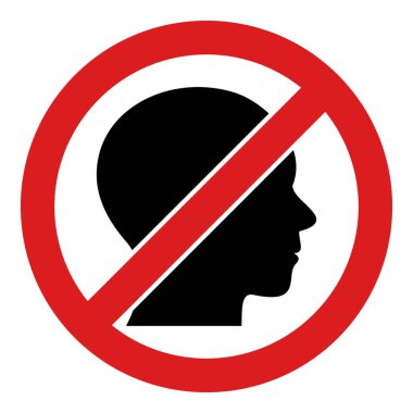 Raster Yasak Adam Düz Simge Resmi