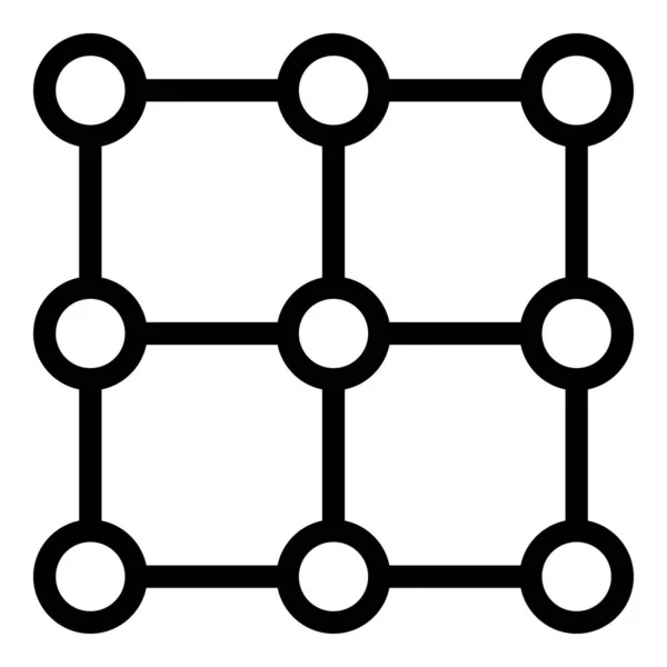 Symbole d'icône plate de centres de grille de cristal raster — Photo