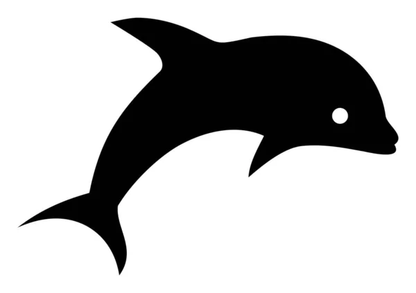 Raster Dolphin Flat Icon Illustratie — Stockfoto