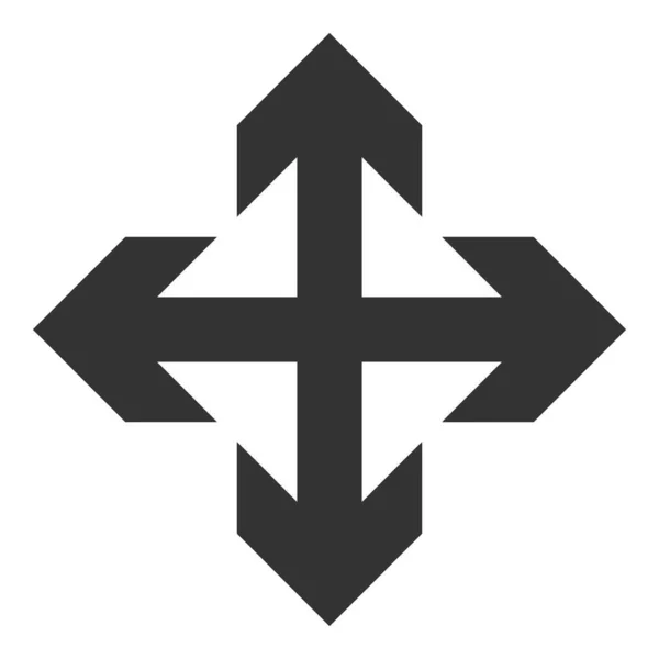 Raster Expand Arrows Flat Icon Afbeelding — Stockfoto