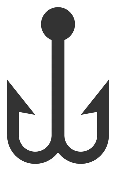 Символ двойной плоской иконы растровой рыбалки — стоковое фото