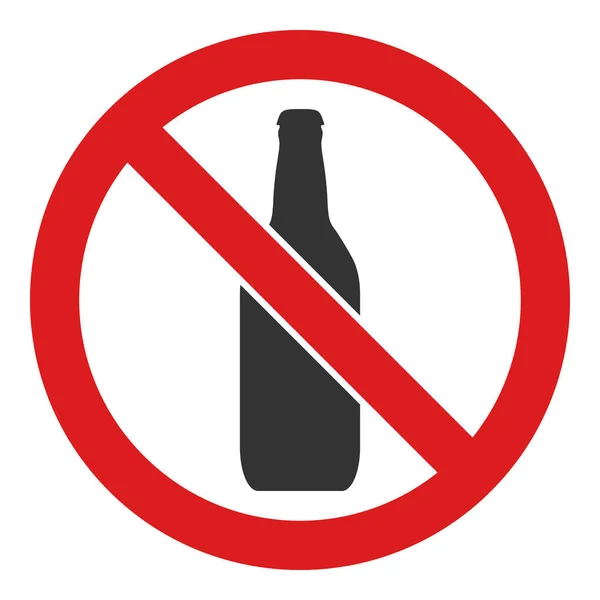 Raster Prohibido Cerveza Icono plano Ilustración —  Fotos de Stock