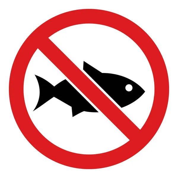 Raster Forbidden Fish Flat Icon Illustration — Stock Photo, Image