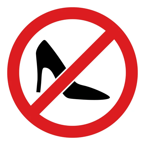 Raster Forbidden Lady Shoes Flat Icon Image — Stock fotografie