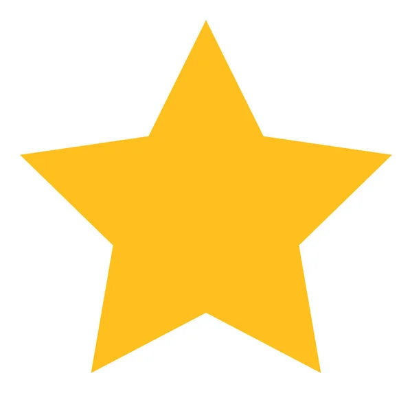 Raster Gold Star Flat Icon Afbeelding — Stockfoto