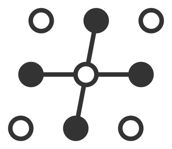 Raster Grid Structure Flat Icon Symbool — Stockfoto