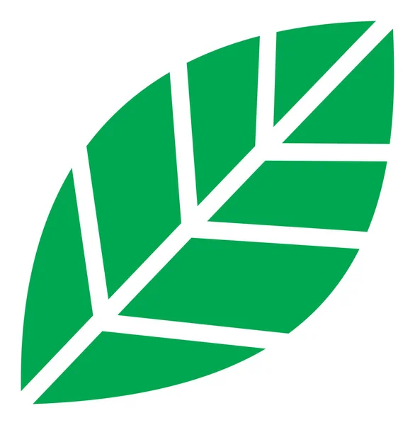 Raster Herbal Leaf Flat Icon Symbool — Stockfoto