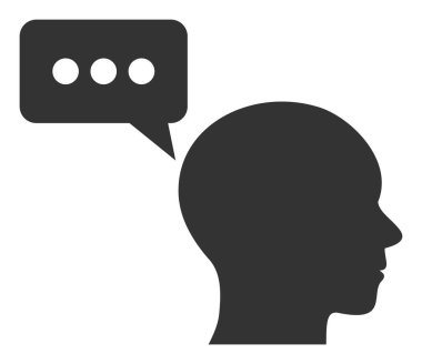 Raster Man Fikri Düz Simge Sembolü