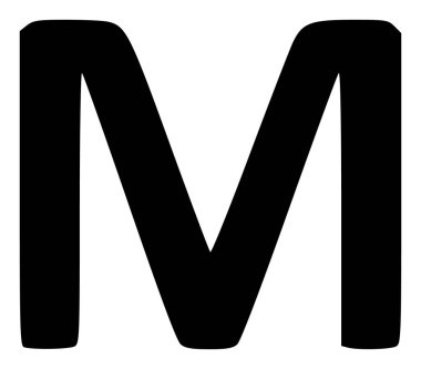 Raster Mu Yunan Sembolü Düz Simge Resmi