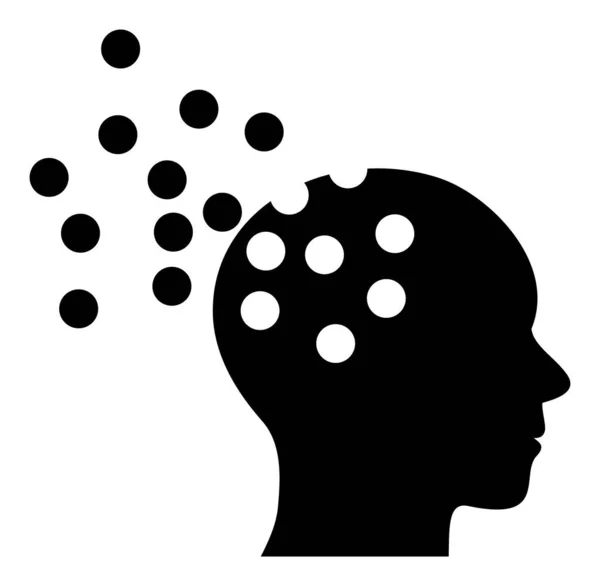 Ilustração plana do ícone da síntese do intelecto do raster — Fotografia de Stock