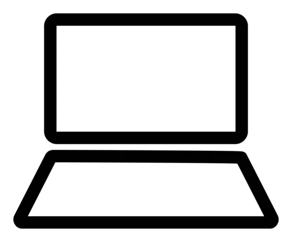 Raster Laptop komputer płaska ikona Ilustracja — Zdjęcie stockowe