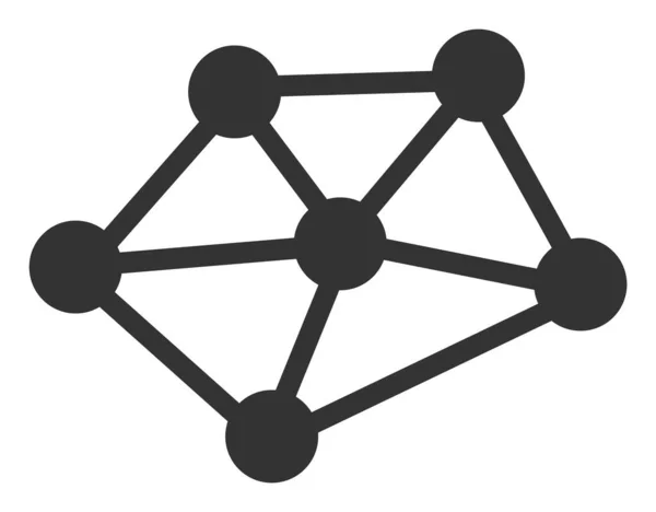 Raster Net Links Icono plano Ilustración — Foto de Stock