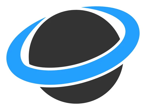 Raster Planet Circle Flat Icon Symbol — стокове фото