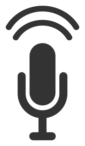 Raster Podcast Icono plano Símbolo —  Fotos de Stock