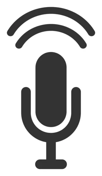 Raster Podcast Düz Simgesi Simgesi