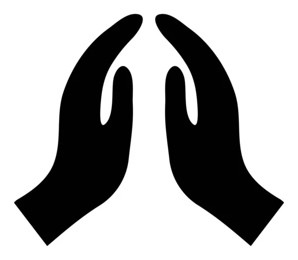 Illustration de l'icône plate des mains de prière matricielles — Photo