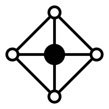 Raster Rhombus Izgara Düğümü Düz Simge ResmiComment