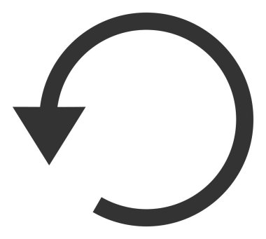 Raster Düz Simge Simgesini Sola Döndür