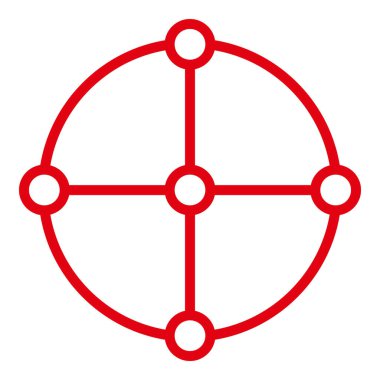 Raster Yuvarlak Izgara Yapısı Düz Simge Simgesi