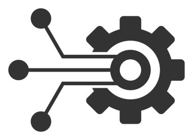 Raster Sensör Düz Vites Simgesi İllüstrasyonu