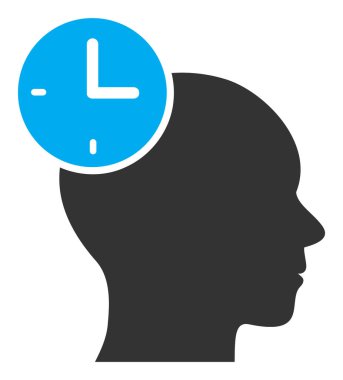 Raster Zaman Yönetimi Düz Simge İllüstrasyonu