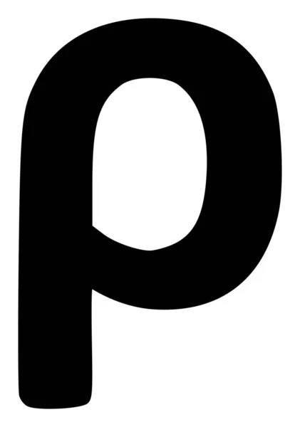 Raster Rho Greek Lowercase Symbol Flat Icon Symbol — Φωτογραφία Αρχείου