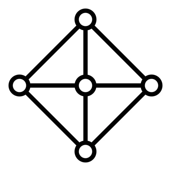 Raster Rhombus Grid Centers Flat Icon Illustration — 스톡 사진