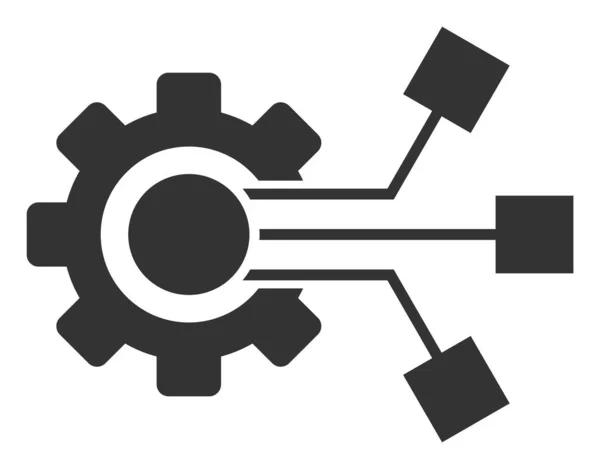 Raster Smart Component Flat Icon Symbol — Stockfoto