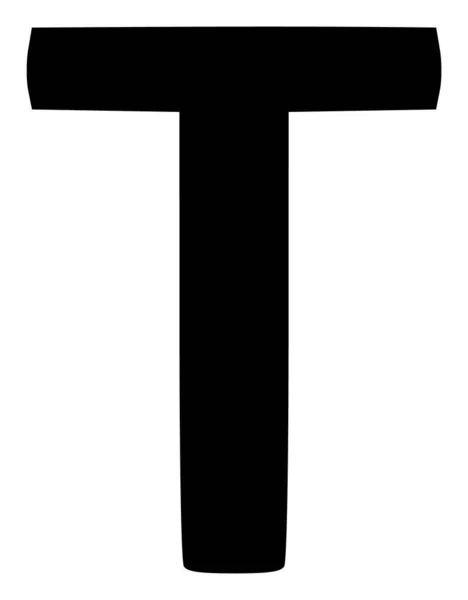 Raster Tau Grieks Letter Flat Icon Symbool — Stockfoto