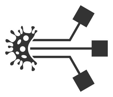 Raster Virüsü Elektronik Düz Simge Simgesi