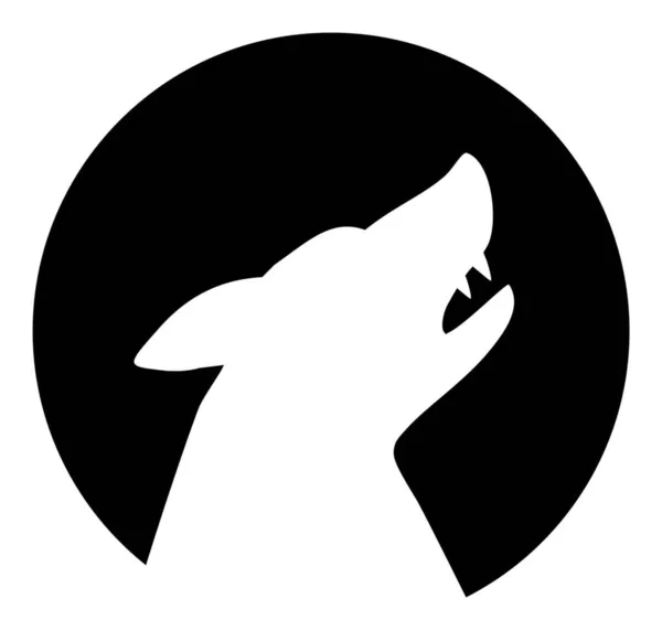 Raster Wolf Icono plano Imagen — Foto de Stock