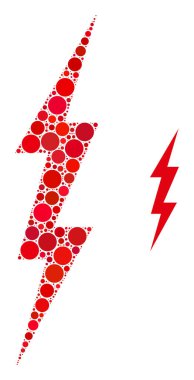 Noktaların Vektör Elektrik Sürgüsü Mozaiği