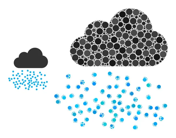 Küçük Çemberlerin Vektör Sis Bulutu Bileşimi — Stok Vektör