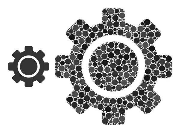 Mozaika vektorového soukolí malých kruhů — Stockový vektor