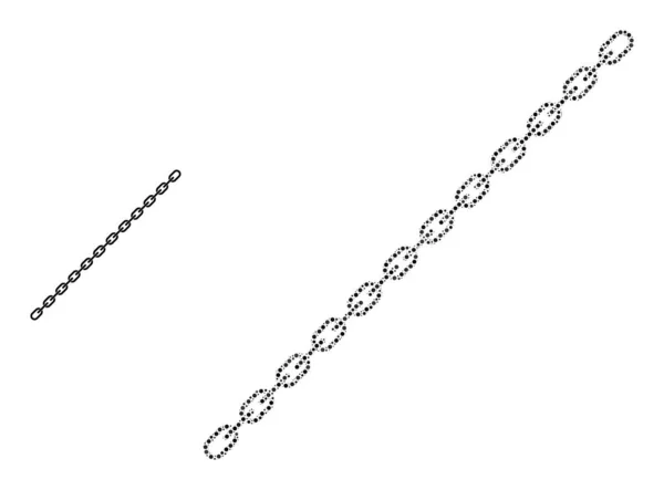 Vettore lunga catena mosaico di punti — Vettoriale Stock