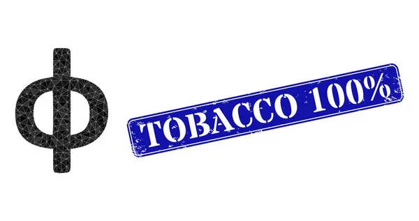 Tabac rayé 100 discount Badge avec Phi Grec Lowercase Symbole Lowpoly Icône — Image vectorielle