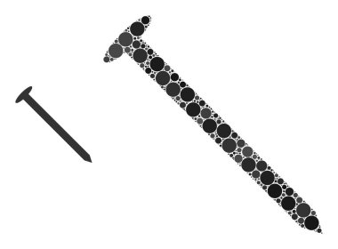 Küçük Çemberlerin Vektör Çelik Çivi Mozaiği