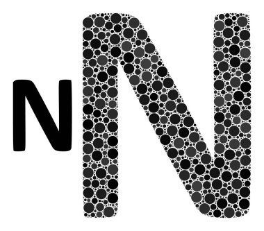 Vektör Nu Yunan Sembol Küçük Çemberler Kolajı