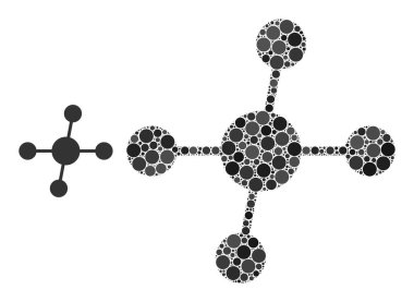Küçük Çemberlerin Vektör Bağlantıları Kolajı