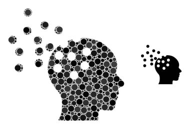 Küçük Dairelerin Vektör Entellektüel Sentezleme Mozaiği