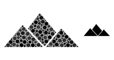 Küçük Dairelerin Vektör Dağları Mozaiği