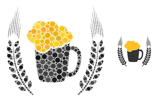 Вектор Пиво Муг Логотип Композиція крапок — стоковий вектор