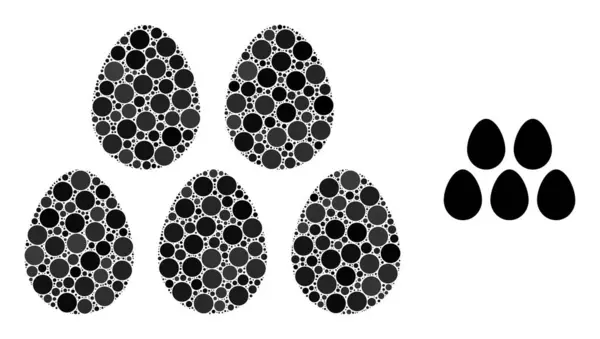 Διάνυσμα αυγά Κολάζ των Dots — Διανυσματικό Αρχείο
