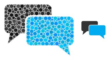 Küçük Çemberlerin Vektör Sohbeti Mesajları Mozaiği