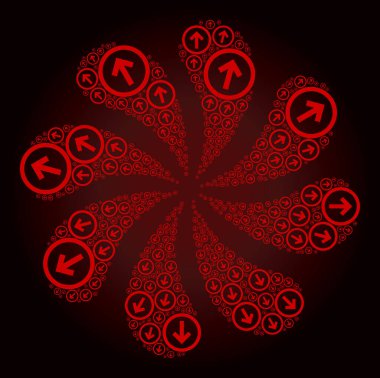 Kırmızı Sonraki Simge Döndürme Hareketi