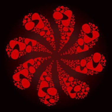 Kanlı Adam Simgesi Kıvrım Bam